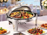 5-Star Chef 9L Chafing Dish Buffet Warmer Food Warmer Catering Server Round CD-9L-CC-SS