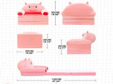 2 in 1 Foldable Children's Sofa Cushion Plush Sofa Cute Sofa Chair for Children V1294-YM0512-230317GW01-2