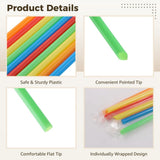 400PCS Jumbo Smoothie, Disposable Drinking, Colorful Boba, 0.43" Wide Plastic V1369-AZ3-W-08629