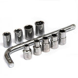 10Pcs Impact Socket Set Wrench 8-21mm Combination Sockets Silver Gray V1192-AZ-W-30964