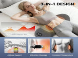 3-in-1 Electric Back Massager, Lumbar Support Pillow withTraction Lifting and Vibration Massage and V1366-AZ2-W-11557