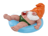 Pool Floater Gnome Statue Resin Pool Party Relaxing Funny Garden Floating Gnome Figurine for Outdoor V1294-YM0901-3111250053412