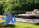 Peacock Statue Ornament, Handmade Peacock Garden Statue, Lawn Decoration Outdoor Sculpture Home V1366-AZ2-W-12515