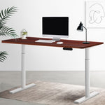 Artiss Standing Desk Motorised Electric Dual Motor 140CM Walnut HASD-B-M10-WHDF-WADB-140