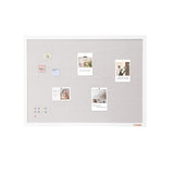 VEVOR 48"x36" White Cork Board with Linen Surface Stylish Wall-Mounted Bulletin Board for Home, V952-RMB48X36WBSMBDAIDV0