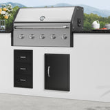 BBQ Access, 415x570 mm Single Outdoor Kitchen, Cold Plate Flush Mount, Wall Vertical V952-DMMBSCJM16X2HCHIDV0