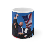 Ceramic Coffee Cups, 11oz, Trump Rally 2024 DJT Pro Trump Mug V413-T-MUG