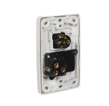 2000 Series 250V 10A Vertical Mount Single Switch Socket Outlet with Removable Extra Switch, White V1202-V1-CLI2015VXWE