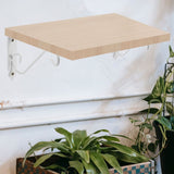 4 Pcs White Metal Wall Mount Shelf Brackets with Calpboard Support for Bookrack, Sturdy Metal V1369-AZ3-W-20099
