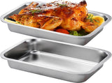 2PCS Stainless Steel Baking Pans, 9x13 Inch Rectangle Lasagna Pan, Stackable Deep Dish for Brownie, V1188-ZC-DLL-1627