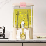 Refrigerator Cold Water Bottle, 10.8x6.5x10.4in Large Capacity Cool Juice Pitcher, Food-Grade V1369-AZ3-W-10435