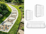 3Pcs Square Stepping Stone Mold Set, Reusable Stepping Sone Molds for Concrete, 3 Sizes Plastic V1192-AZ-W-17451