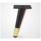 4, Black Oblique Conical Legs Matt Piece Furniture Cone Incline Holder Sofa Legs TV Stand Cone Iron V1237-MS-626-083