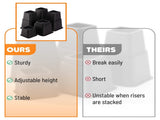 Adjustable Bed Risers, Furniture Risers, Elevation ins Table Riser, Risers for Bed Frame, Bed V1370-AZ4-05065