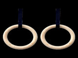 235mm Wooden Gymnastic Rings Olympic Gym Strength Training & Fitness V63-822581
