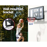 Everfit 45" Basketball Hoop Backboard Wall Mounted Ring Net Sports Pro System BAS-HOOP-D45-BLBK