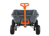 Dump Cart, Poly Garden Dump Cart with Easy to Assemble Steel Frame, Dump Wagon with 2-in-1 V952-SLZXTC1500B0FP7ZKV0