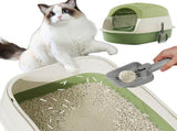 Cat Litter Box Cat Litter with Lid, Detachable Hooded Enclosed Litter Pan Cat Toilet Cat Litter V1369-AZ3-W-10091