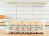 Double Layer Egg Drawer Transparent Lengthen Independent Slot Egg Holder Egg Storage Container for V1294-YM0703-3118230118312