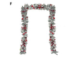 Christmas Artificial Wreath Red Bowknot Ribbon Garland-E V1263-JX-1006