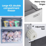 GECKO 119L Upright Portable Fridge / Freezer, 12V/24V/240V for Motorhome and Caravan, Silver V219-CMPFRUGK12SA