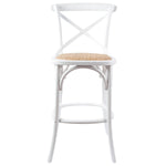 Aster Crossback Bar Stools Dining Chair Solid Birch Timber Rattan Seat - White V315-VOD-CAFE-12