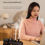 Silvery Retro Train Aromatherapy Humidifier - 300ml Ultrasonic Cool Mist Diffuser with Jellyfish V888-ELOSUNG53554