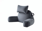 Giselle Bedding Reading Pillow with Detachable Neck Roll & Armrests Sit Up Pillow for Bed Back PILLOW-READ-VEL-GY