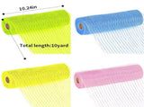 Clearance 4 Rolls Poly Burlap Deco Mesh 10 Inch Wide Decorative Ribbon Wrapping Home Door Wreath V1189-LWWAL-20260325-00345