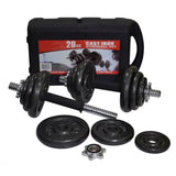 20KG Cast Iron Dumbbell Set Weight Dumbbells Home Gym Training Fitness BarBell Case V610-GYM-DUM-20KG-BLACASIRO