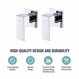 Bathroom Shower Bath Hot and Cold Square Mixer WATERMARK Certified in Chrome V63-847891