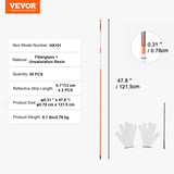 Driveway Markers, 30 PCS 121.5cm, 0.78cm Diameter, Orange Fiberglass Poles Snow Stakes with V952-CDBG48YCCS30QIESPV0
