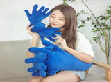 Blue Hand Shape Plush Pillows Long Strip Palm Cushion for Home Travel and Camping Sofa Pillows V1294-YM0714-10331586
