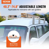 Van Roof Ladder Rack, 3 Bars Alloy Steel Roof Racks, 750 LBS Capacity Rain-Gutter Roof Rack, V952-XSHCH37503964J82WV0