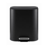 Cefito 20L Trash Bin Steel Pedal Bins Soft Close Kitchen Rubbish Waste Can Black RB-20L-1C-BK