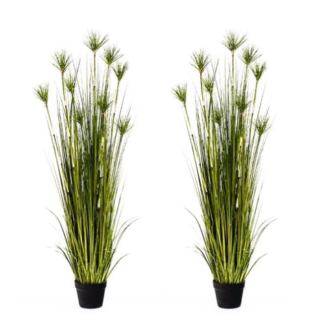 SOGA 2X 150cm Cyperus Papyrus Plant Tree Artificial Green Grass, Home Or Office Indoor Greenery APLANTFH60142X2