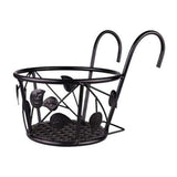 Hanging Railing Iron Planter Baskets Flower Pot Holder Hanger Metal Fence Rail for Patio Balcony V1294-YM0715-10326825