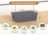 6 Pack Plastic Storage Baskets with Lids, Stackable Storage Containers Bins for Organizing Kitchen V1237-ZY00B0GGZ58BGM