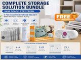 6 Pack Vacuum Storage Bags and Wireless Electric Pump and Renewable Mini Dehumidifier Bundle, Travel V888-ELOSUNG53339