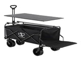 Gardeon Folding Camping Wagon Heavy Duty Utility Cart with Tailgate Table 150L GCT-W-TABLE-86-BK