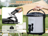 Stainless Steel Insulated Beverage Dispenser, 6 Liter, Thermal Hot and Cold Drink Server Dispenser V952-YLHLQQYX8L00TYE16V0
