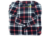 Mens Plus Size Flannelette Pyjamas 100% Cotton PJs Set Top Pants in Red Check - XXL V563-JSPJ38-90-XXL