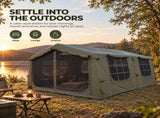 Weisshorn Inflatable Cabin Camping Tent Olive Green Mesh Entry 520x360cm XFSK-GG-LR-C