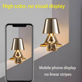 Bedside Touch Control Table Lamp,Creative Little Golden Man Decorative Thinker Statue LED Desk V1192-AZ-W-9787