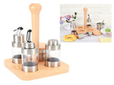 Cruet Condiment Spice Pepper Jar Box Seasoning Storage Container Pot Rack Set Kitchen Cooking V1294-YM0901-3118200170211
