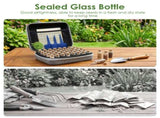 40 Slot Seed Storage Organizer with Glass Vial Portable Seed Container Case for Flower Vegetable and V1366-AZ2-W-15153