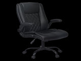 Levede Executive Office Chair Footrest PU Leather Tilt Gaming Work Seat Black OF1073-BK-AU