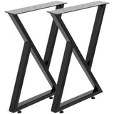 Metal Table Set of 2 Dining Table Black Desk, 28 Height 20 Width Heavy Duty Bench V952-TZZT28X20YC8ZFG01V0