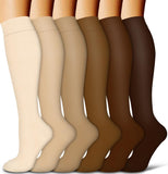 6Pairs Compression Socks for Women and Men - Best for Circulation, Running, Athletic, Recover, V1189-LWWAL-20260325-00652
