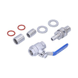 Weldless Kettle Valve Kit 1/2in BSP Ball Valve Quick Connector Bulkhead Assembly V1294-YM0721-3118210078511